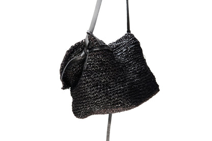 Hand-knitted leather bag/box 280A