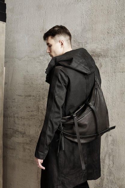 Horse leather shoulder bag 164Y black