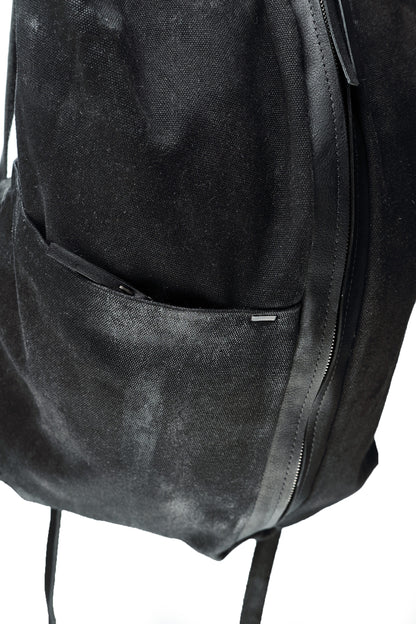 Sac à dos en toile cirée et cuir 277R