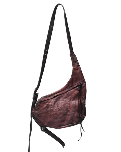 Calf leather bag 030Y – flat lay, 26×17×2cm