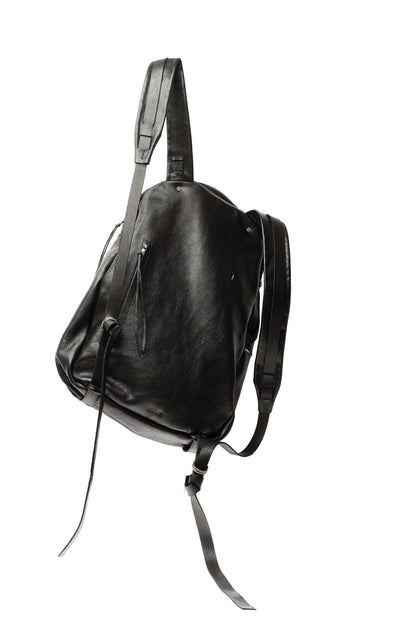 Leather backpack 291R black