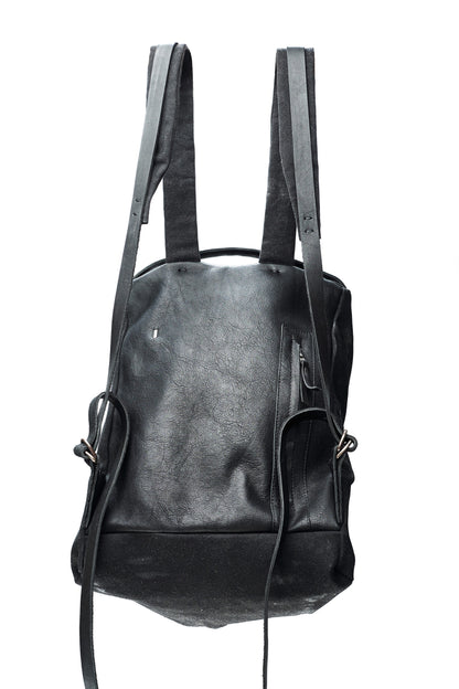 Sac à dos en toile cirée et cuir 277R