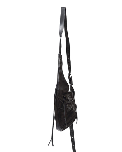Horse leather bag 129Y – open interior with wax lining