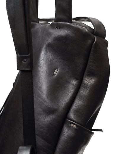 Leather backpack 272R black
