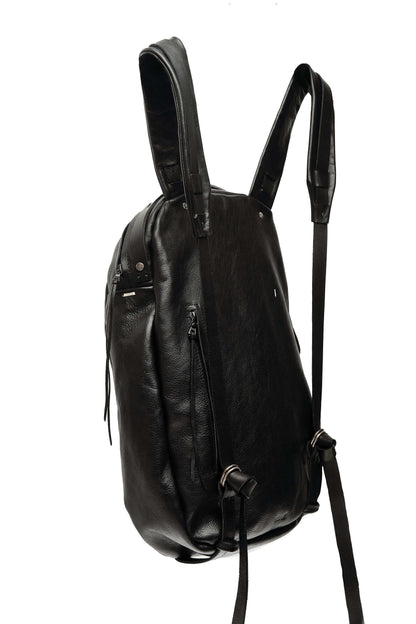 Leather backpack 291R black