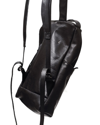 Leather backpack 272R black