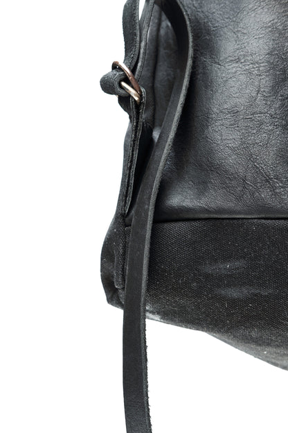Sac à dos en toile cirée et cuir 277R