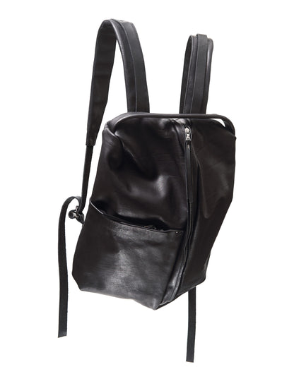 Leather backpack 272R black