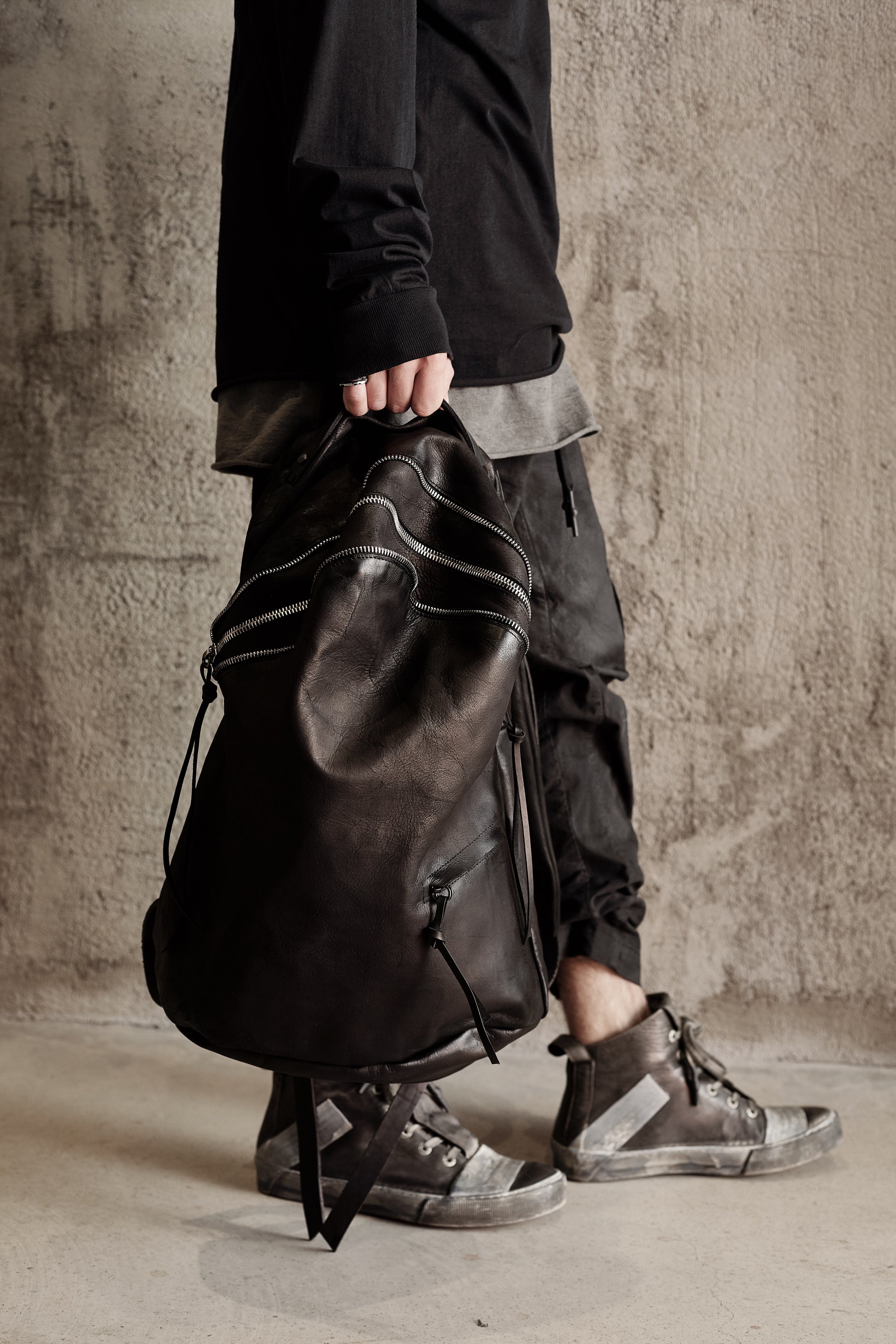 Leather backpack 081-1R — handmade leather backpack by YTN №7, London, view 17