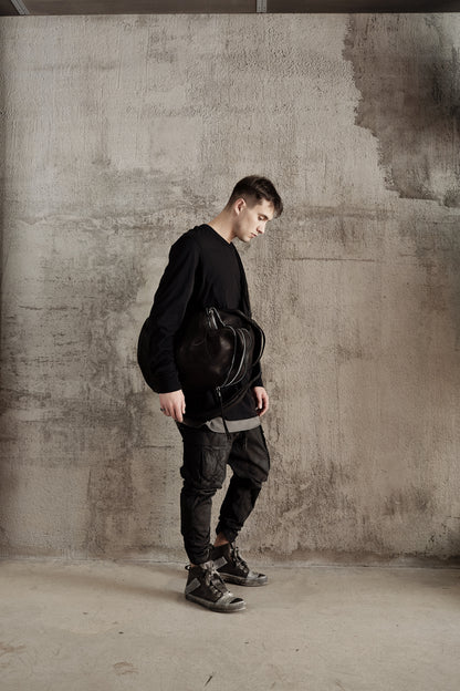 Leather backpack 081-1R — handmade leather backpack by YTN №7, London, view 13