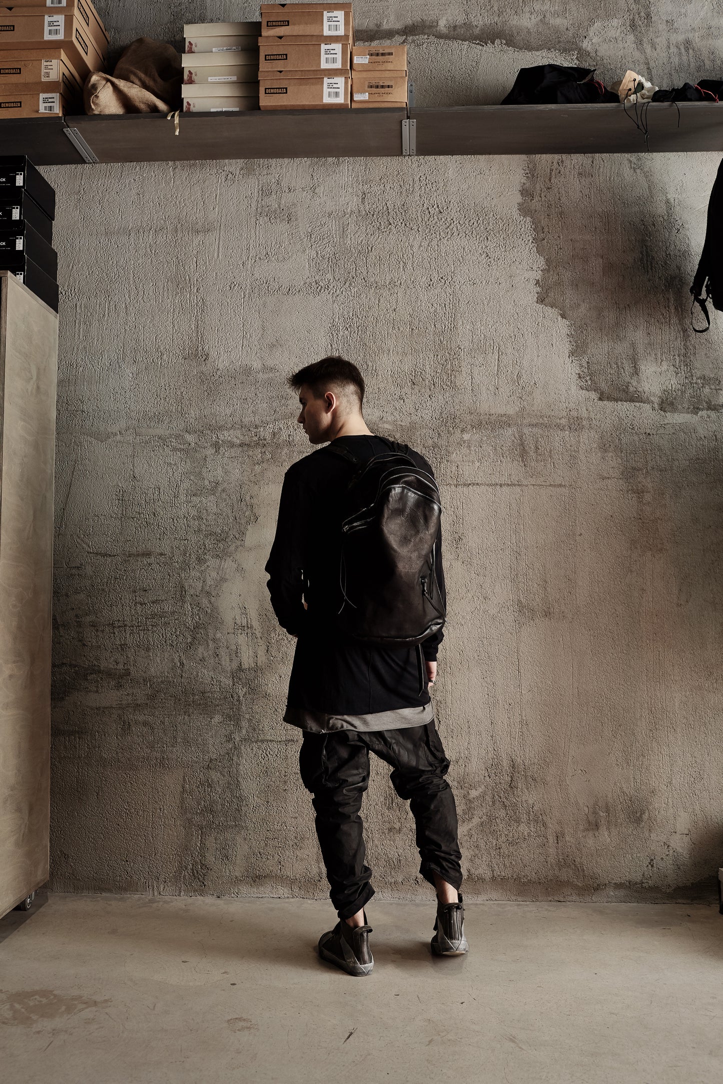 Leather backpack 081-1R — handmade leather backpack by YTN №7, London, view 15