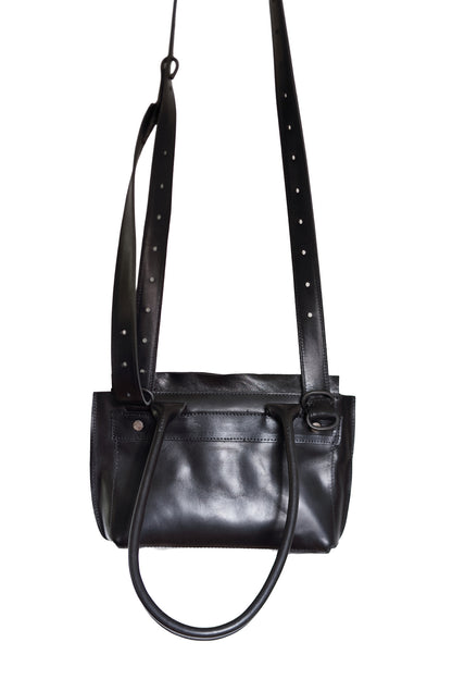 Lotta bag S size leather – flat lay, handmade London