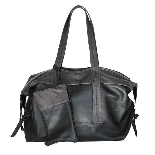 Duffle leather wax bag 336Y