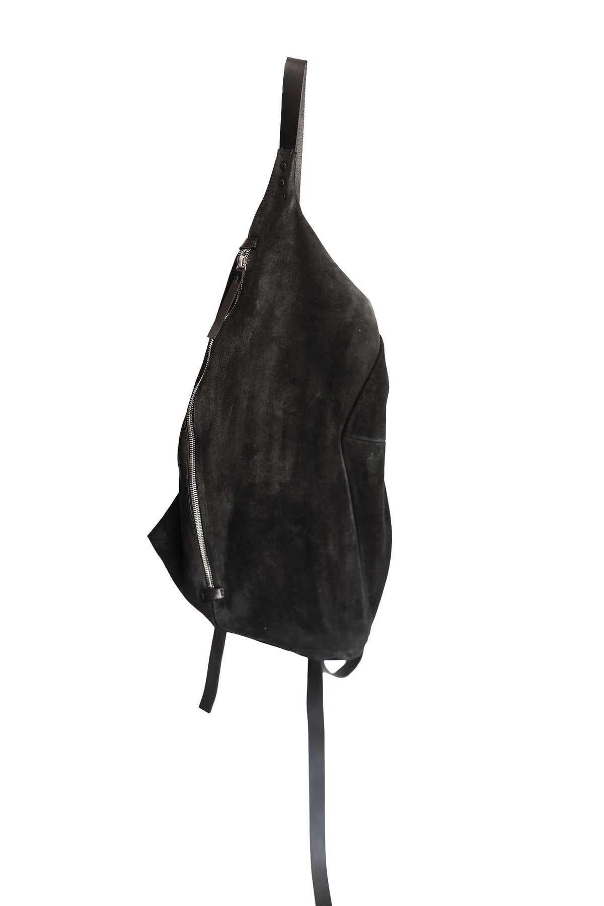 Leather backpack 077R black