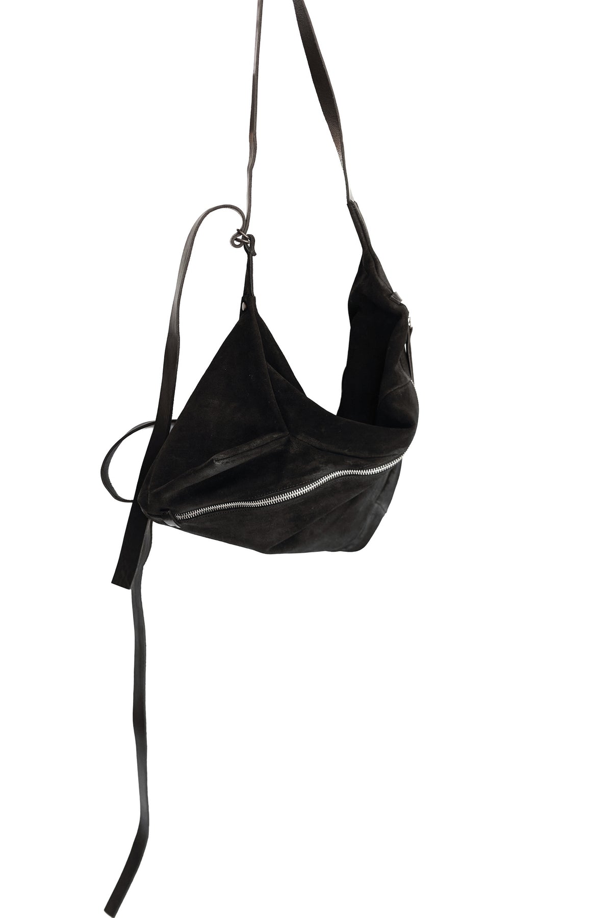 Leather backpack 077R black