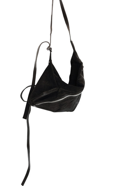 Leather backpack 077R black