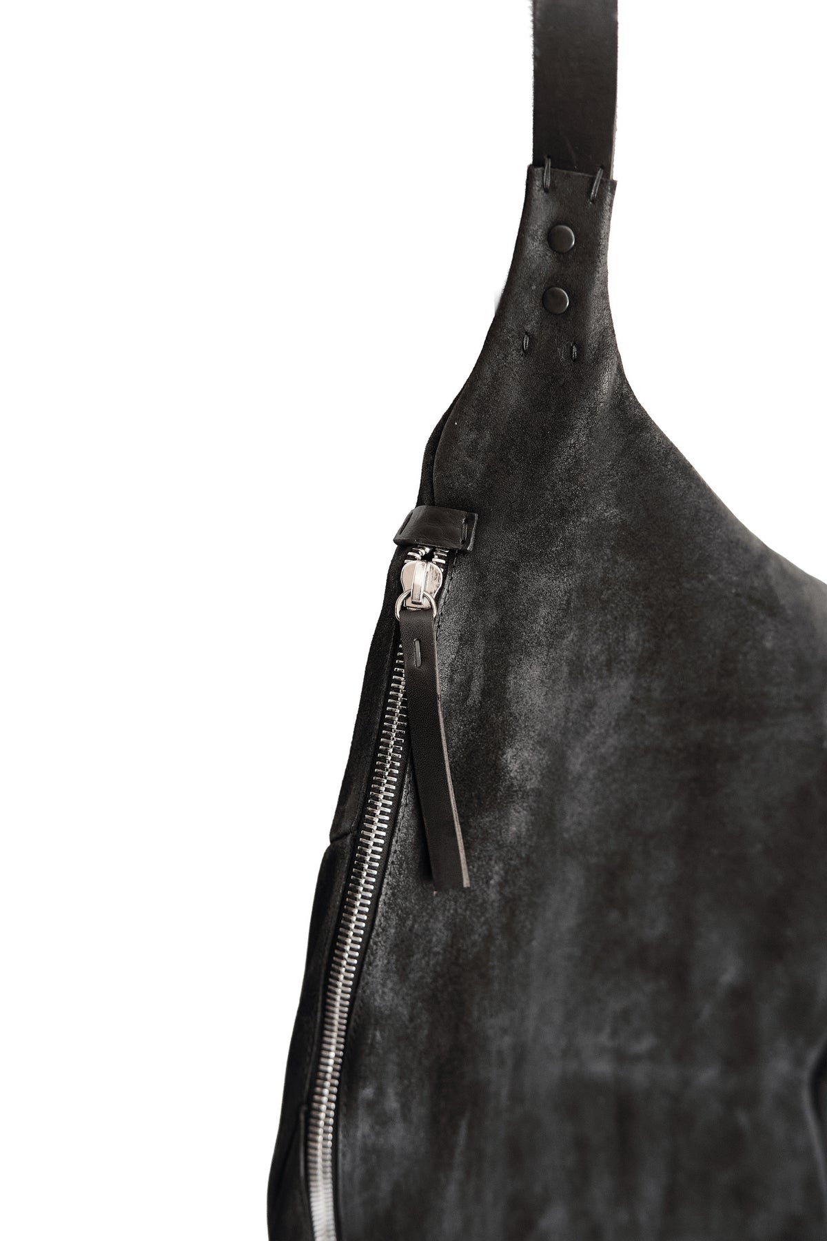 Leather backpack 077R black