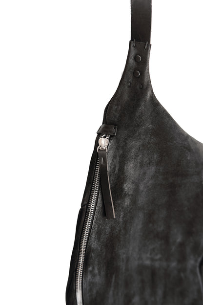 Leather backpack 077R black
