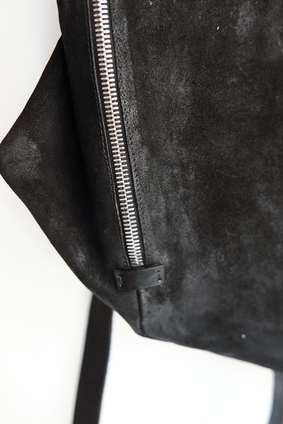 Leather backpack 077R black