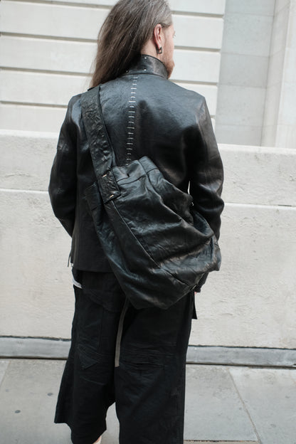 Leather bag/backpack 333R — handmade leather backpack by YTN №7, London, view 23