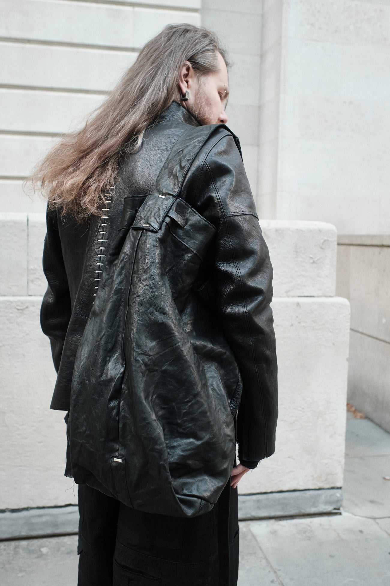 Leather bag/backpack 333R — handmade leather backpack by YTN №7, London, view 19