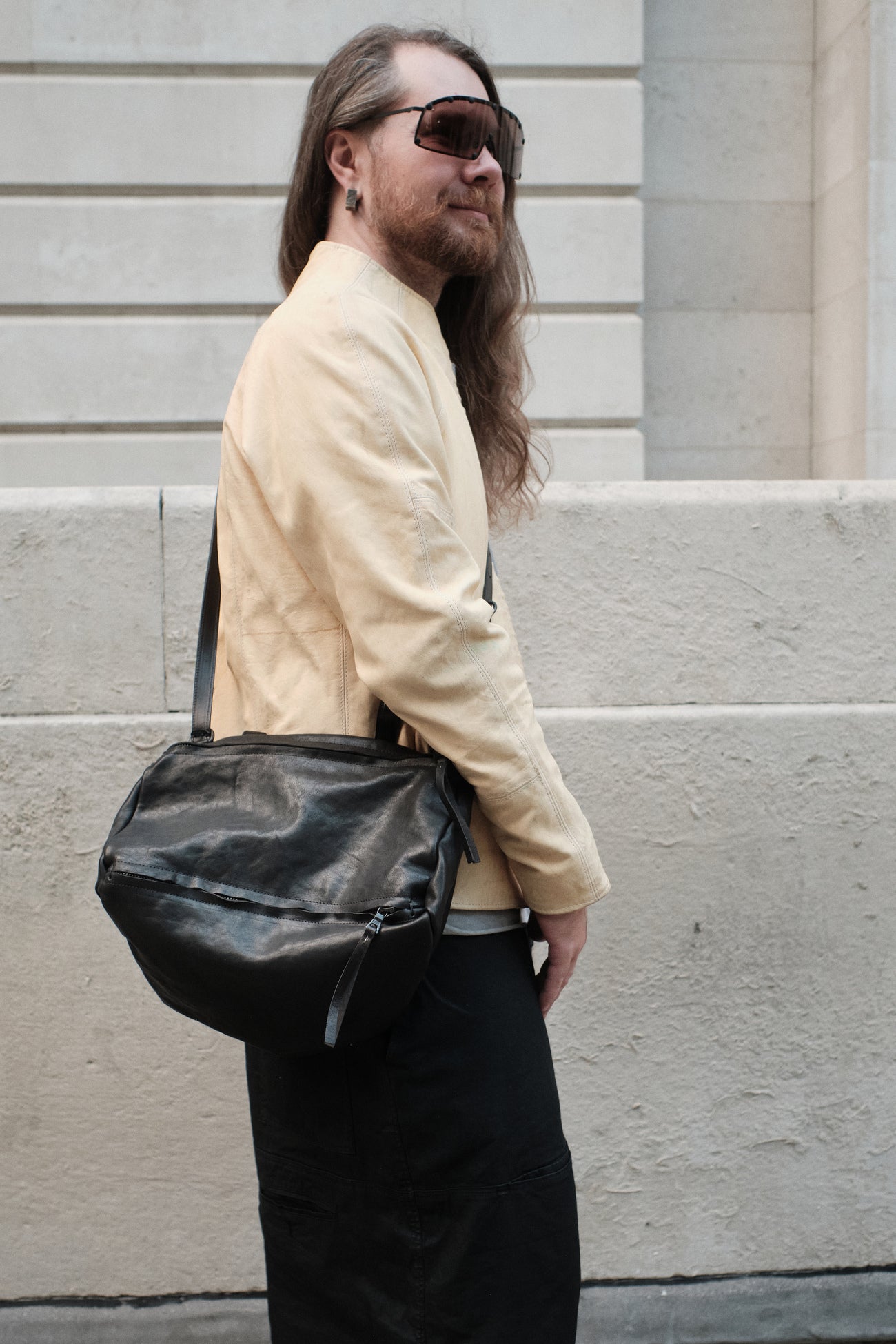 Misty bag L size black – handcrafted horse leather bag view 20