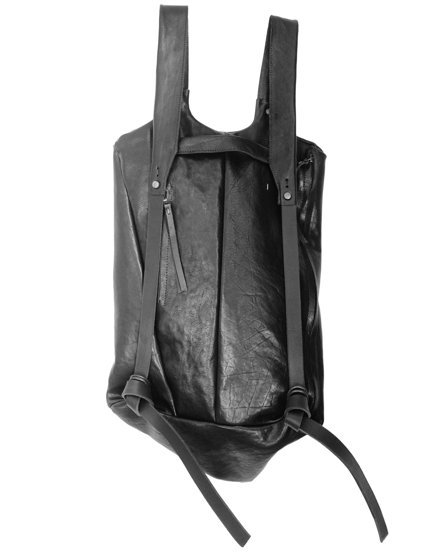 Horse leather backpack 076Y — handmade leather backpack by YTN №7, London, view 3