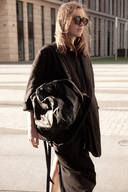 Leather backpack 081R