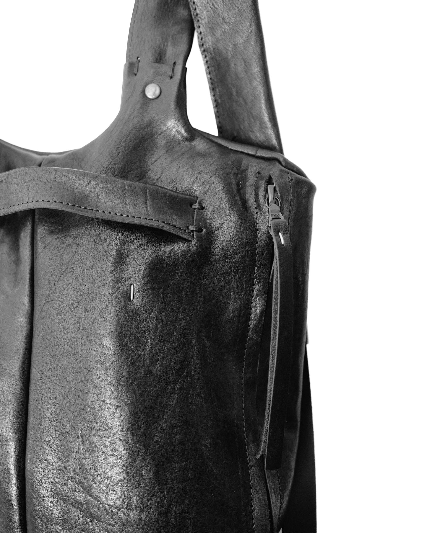 Horse leather backpack 076Y — handmade leather backpack by YTN №7, London, view 5