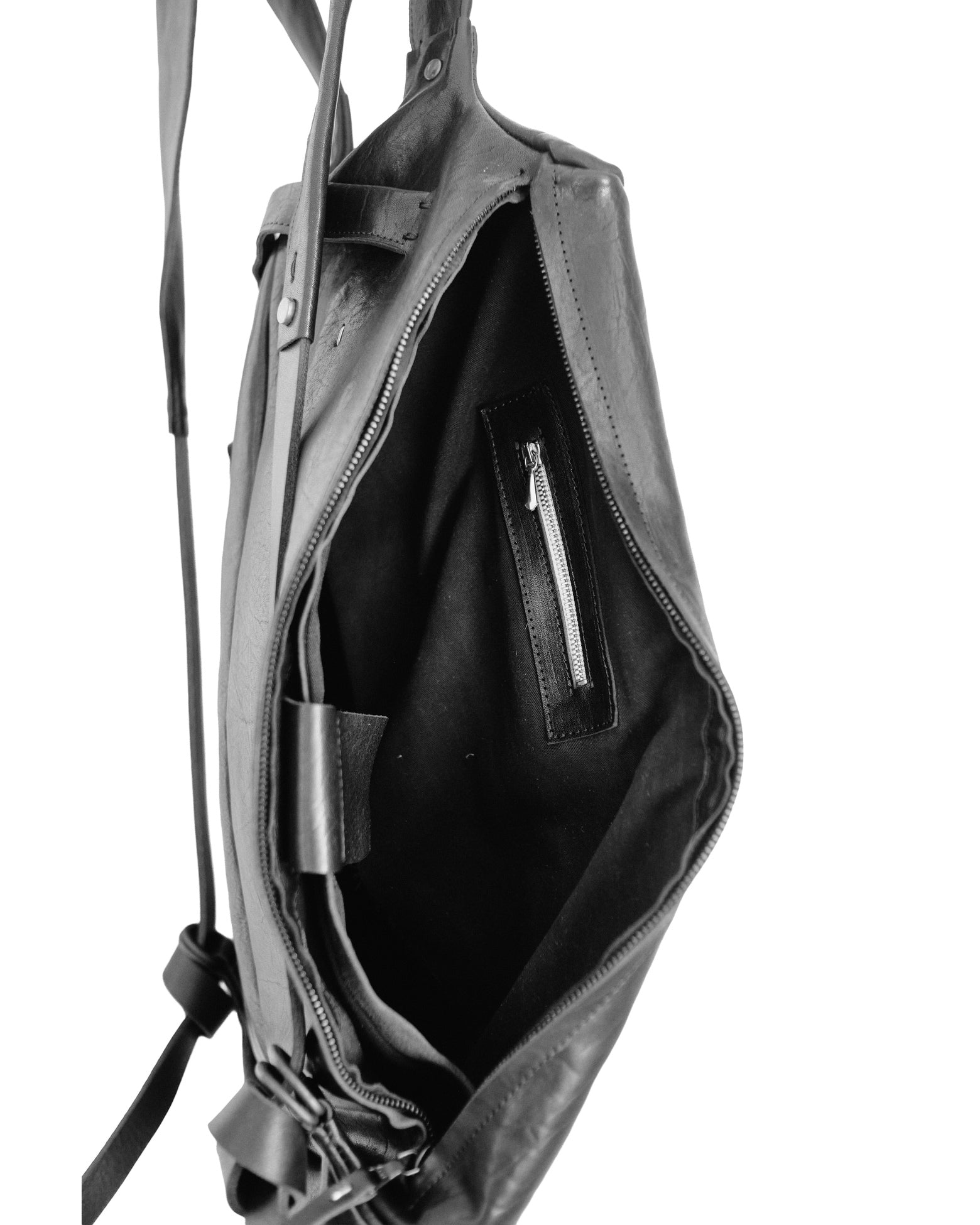 Horse leather backpack 076Y — handmade leather backpack by YTN №7, London, view 8