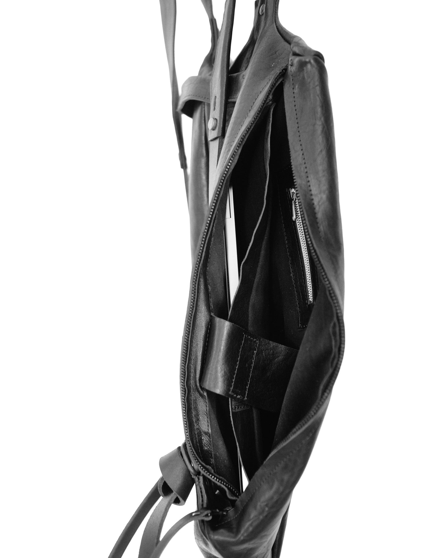 Horse leather backpack 076Y — handmade leather backpack by YTN №7, London, view 10
