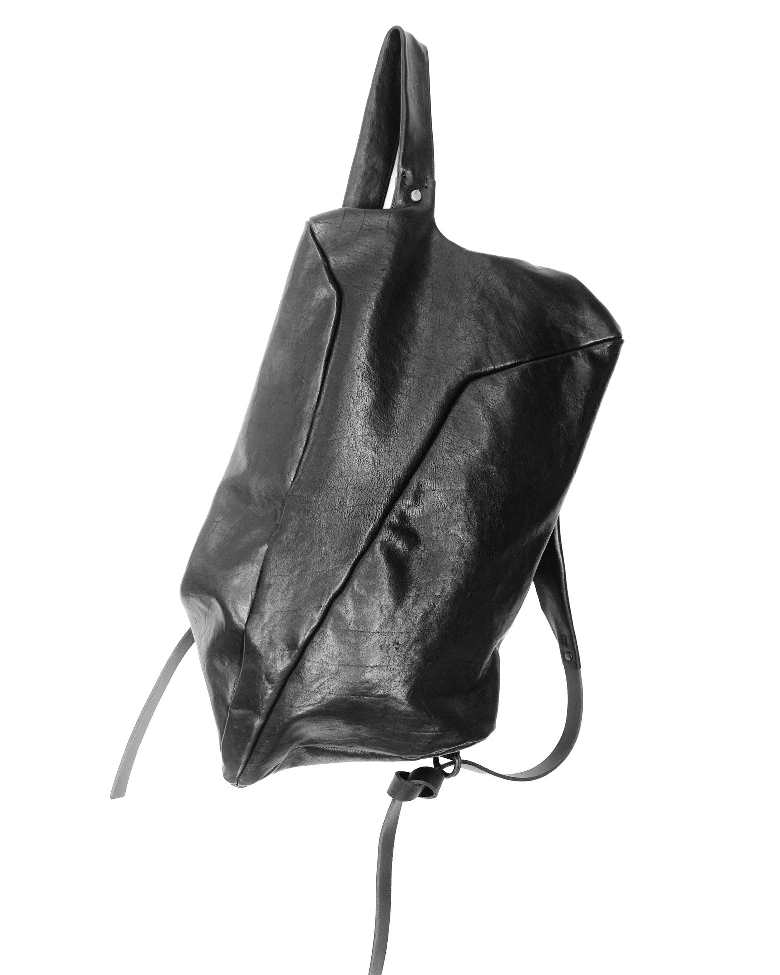 Horse leather backpack 076Y — handmade leather backpack by YTN №7, London, view 13