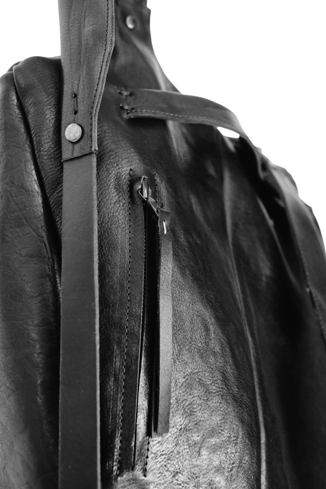 Horse leather backpack 076Y — handmade leather backpack by YTN №7, London, view 19