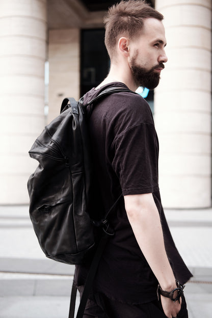 Leather backpack 081R