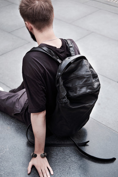 Leather backpack 081R