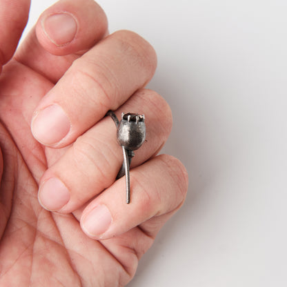 CULT VII Poppy Rauch ring black — vue de profil