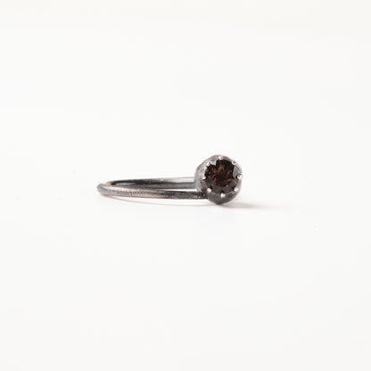 CULT VII Poppy Rauch ring black — vue de dessus