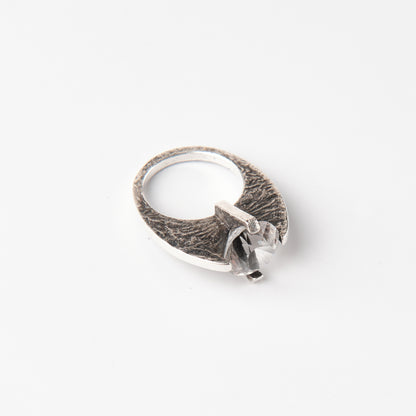 CULT VII Terra Brute ring crystal, size 17.5 — vue de face