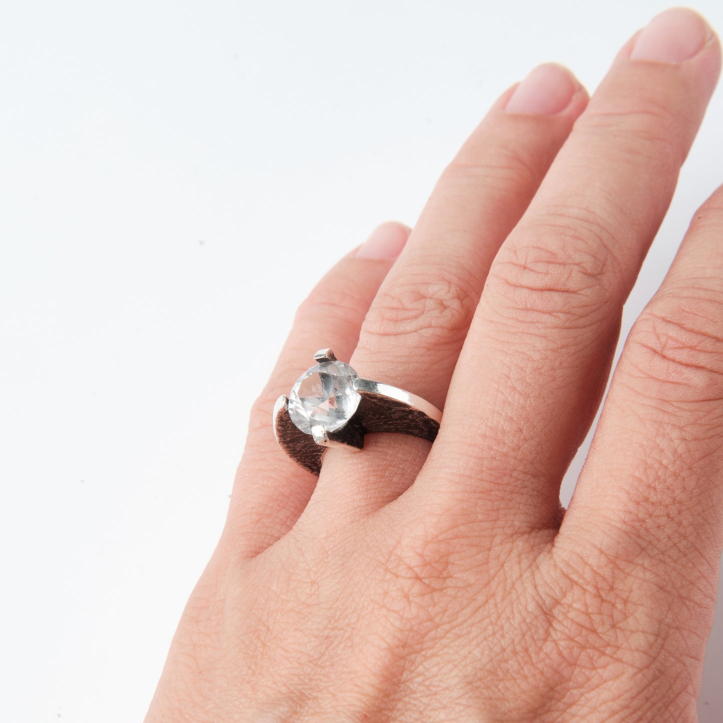 CULT VII Terra Brute ring crystal, size 17.5 — vue de dessus