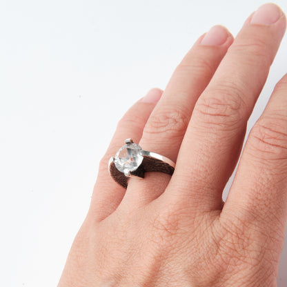 CULT VII Terra Brute ring crystal, size 17.5 — vue de dessus