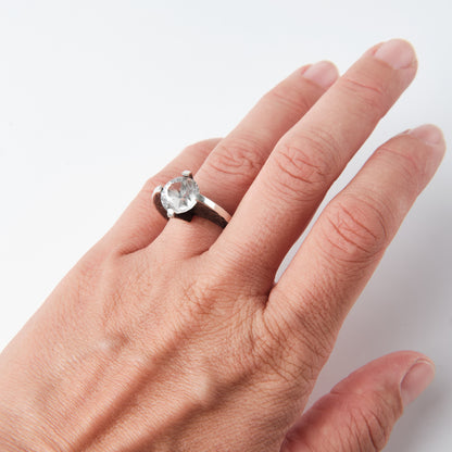 CULT VII Terra Brute ring crystal, size 17.5 — détail rapproché