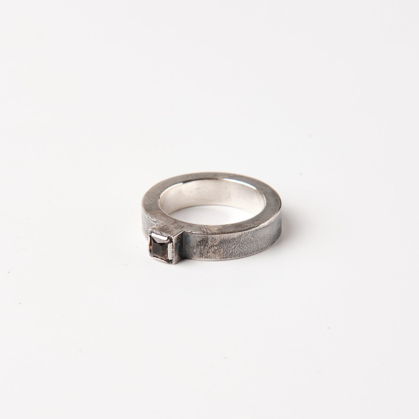 CULT VII Poppy Seed 2 Rauch ring — スモーキークォーツのシルバーリング