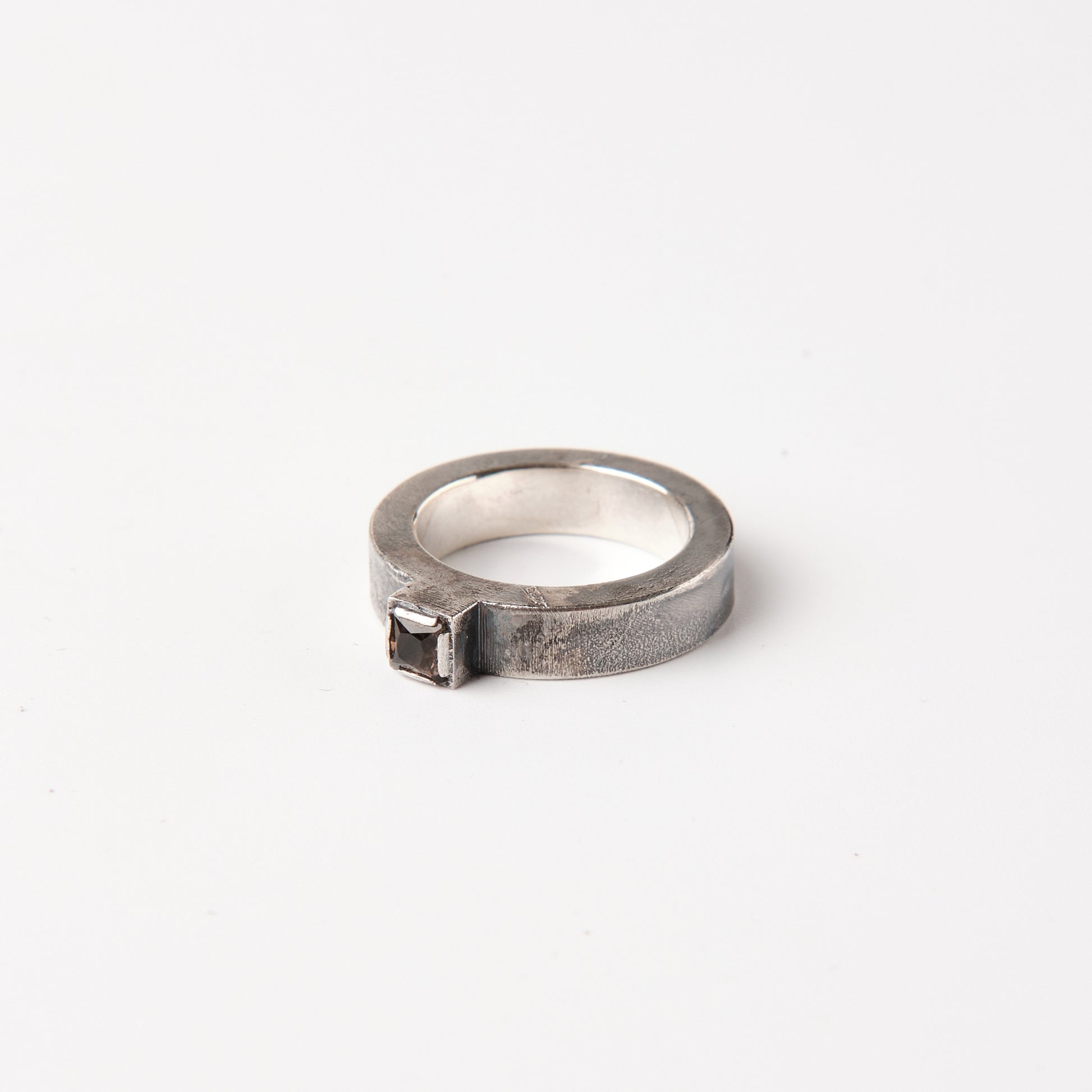 CULT VII Poppy Seed 2 Rauch ring — スモーキークォーツのシルバーリング