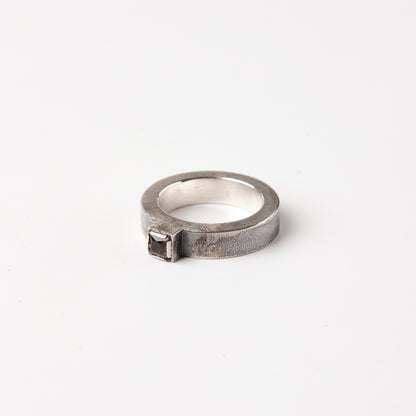 CULT VII Poppy Seed 2 Rauch ring — スモーキークォーツのシルバーリング