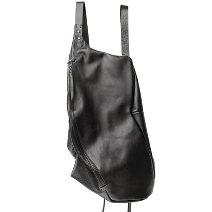 Sac à dos en cuir 077-1R noir — sac à dos en cuir de veau fait main par YTN №7, Londres, vue 1