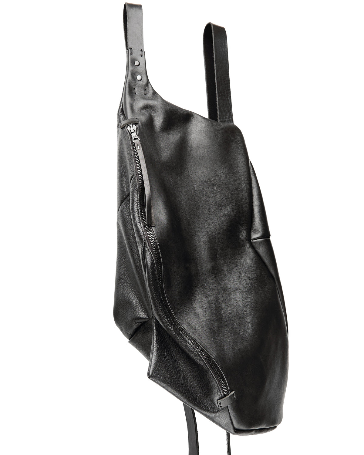 Sac à dos en cuir 077-1R noir — sac à dos en cuir de veau fait main par YTN №7, Londres, vue 2