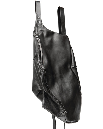 Sac à dos en cuir 077-1R noir — sac à dos en cuir de veau fait main par YTN №7, Londres, vue 2