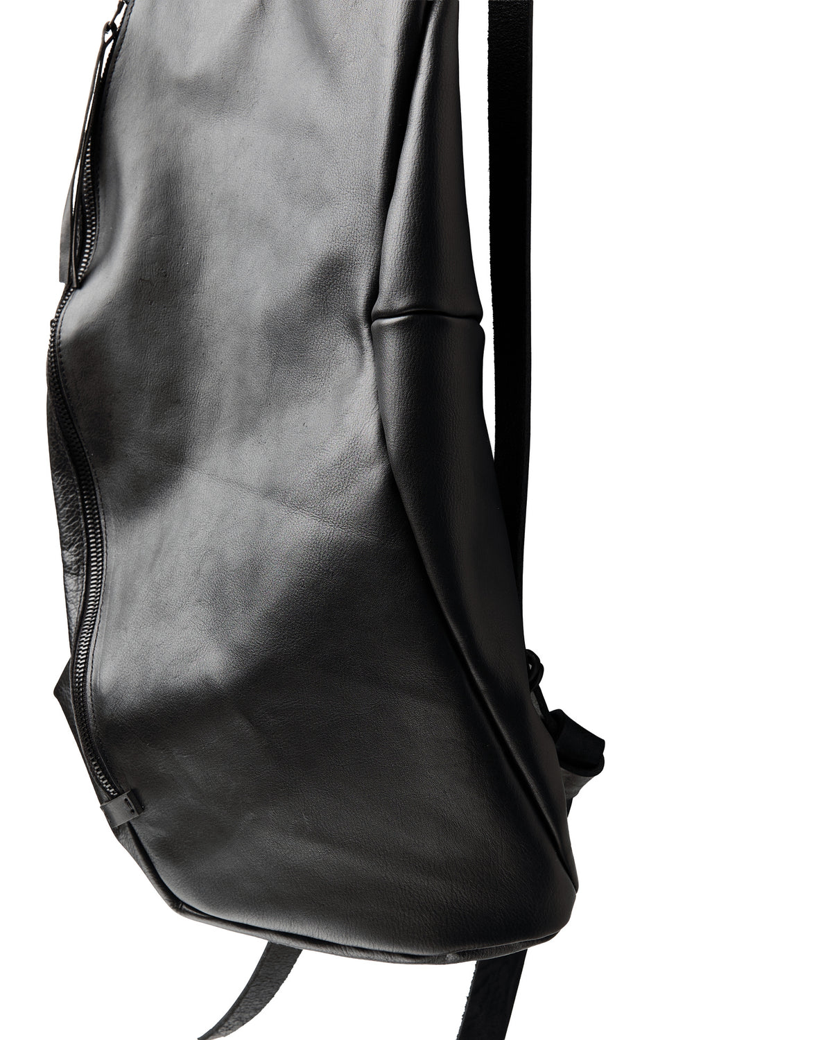 Sac à dos en cuir 077-1R noir — sac à dos en cuir de veau fait main par YTN №7, Londres, vue 4