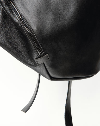 Sac à dos en cuir 077-1R noir — sac à dos en cuir de veau fait main par YTN №7, Londres, vue 5