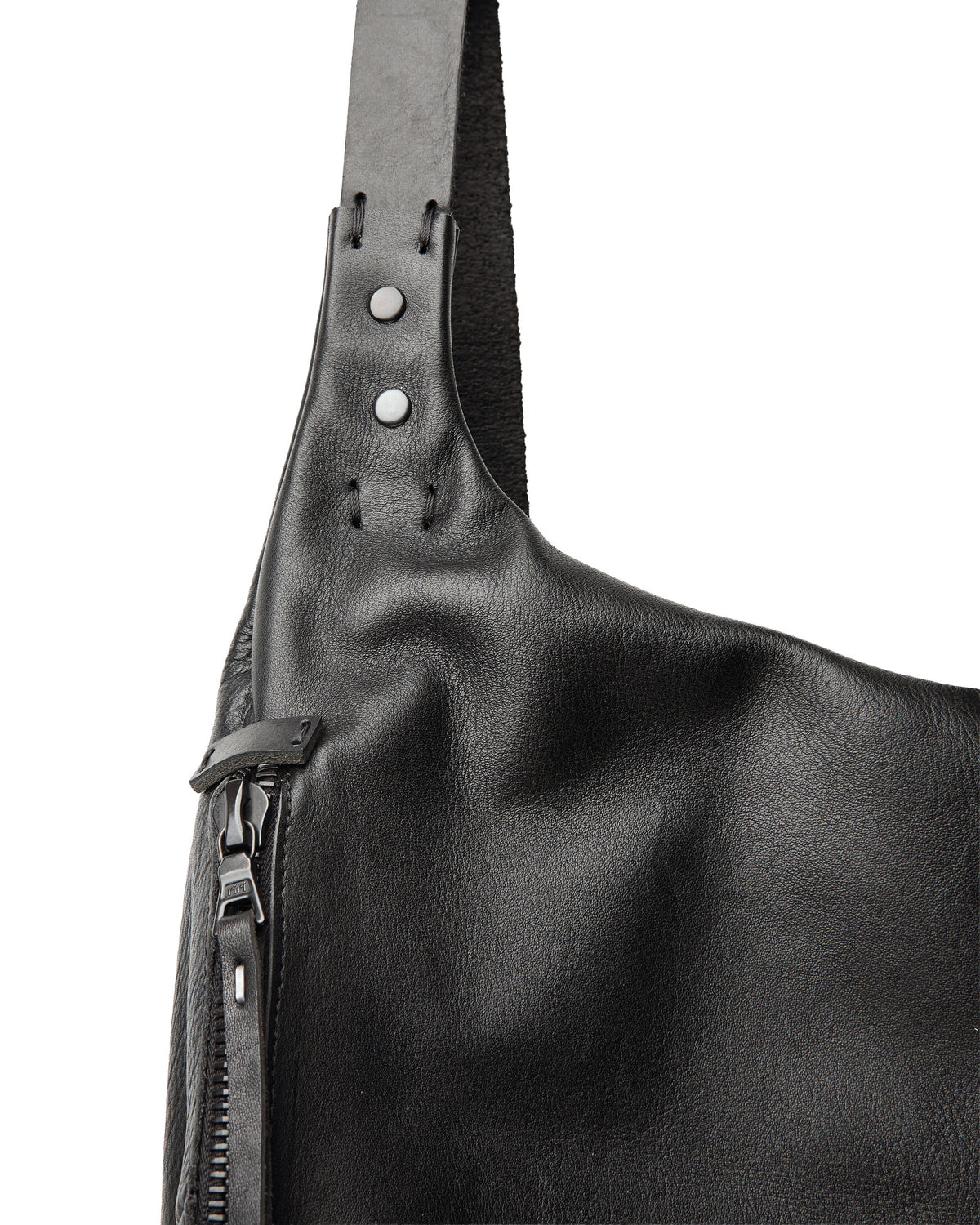 Sac à dos en cuir 077-1R noir — sac à dos en cuir de veau fait main par YTN №7, Londres, vue 6